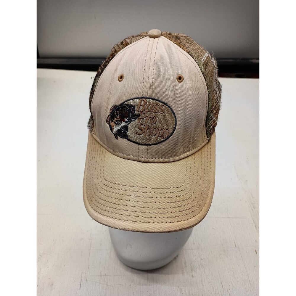 Bass Pro Shops Biege Camo Mesh Adjustable Strapback Hat Cap Unisex Adults
